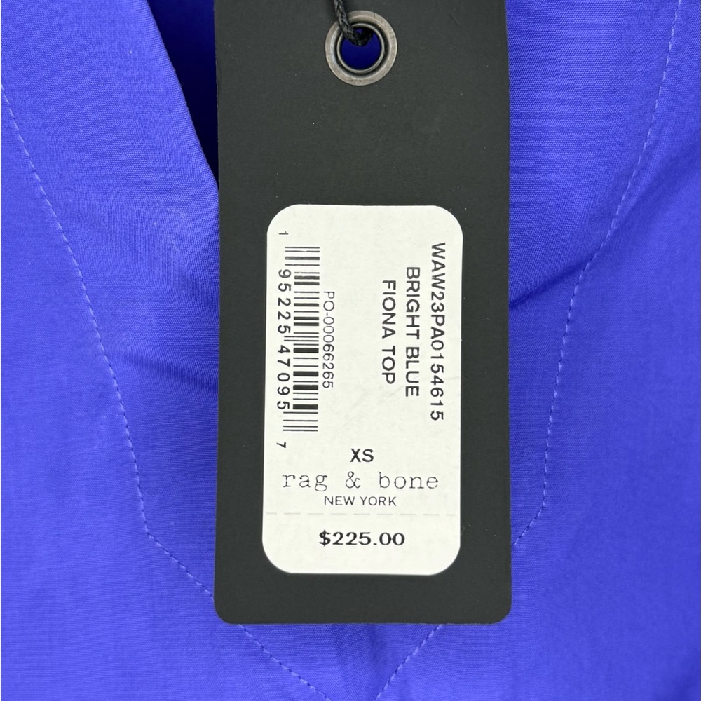 NWT Rag & Bone Royal Blue Blouse with Drawstring - Picture 2 of 6
